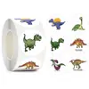 500 Pegatinas/Rollo Combinación de Dinosaurios Animales Pegatinas Autoadhesivas Guardería Niños Estímulo Pegatinas de Recompensa Dinosaurio