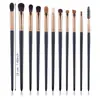 Directo de fábrica 11 brochas de sombra de ojos set mango cónico pelo animal brocha para maquillaje de ojos herramientas de belleza