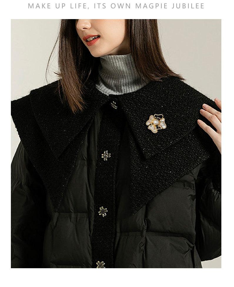 时尚轻奢风贝壳花胸针小众高级感百搭花卉胸花新款优雅