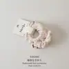 Novos Acessórios de Cabelo em Tecido Cardado Estilo Coreano Elásticos Frescos com Flores Pequenas para Mulheres Pacote com 3 Elásticos de Cabelo Primavera/Verão