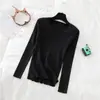 Camiseta de base para mulheres, novo estilo outono e inverno, roupa íntima justa, versátil para primavera e outono, suéter de gola redonda, top de malha, top de manga longa