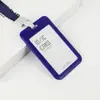 Porta-Cartão Deslizante em Estoque com Etiqueta de Plástico ABS de Encaixe, Porta-Cartão de Estudante, Porta-Crachá de Trabalho, Porta-Crachá de Nome, Suporta Impressão Personalizada