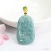 Colgante de Jade Grado A Natural Guan Yu Zodíaco Dragón Dragón de Agua Azul Colgante de Marca Venta al por Mayor en Vivo y Dropshipping S4111303