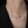 Collar de arcoíris nuevo de plata esterlina S925, estilo dulce, color versátil, collar de circonitas, pendientes, adecuado para Europa y Estados Unidos transfronterizos.