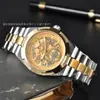 Fábrica de PPF Transfronterizo 4500V Volante Hueco Transparente Reloj Mecánico Automático para Hombre, Acero Inoxidable, Comercio Exterior