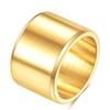 Anillo Grande Simple de Acero Inoxidable de 15 mm de Venta Caliente Transfronteriza Europea y Americana Anillo Plano Cepillado Mate Antiguo para Hombre