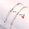 Pulseira de Prata Esterlina S925 Estilo Casal Formato Estrela e Lua Design Simples Versátil Elegante Joia de Alto Padrão Atacado para Mulheres