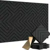 Painéis decorativos à prova de som personalizáveis e cortáveis para escritório e quarto, painéis de parede absorventes de som, adesivos de parede de fibra de poliéster de alta densidade, autoadesivos