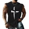 Chaleco deportivo sin mangas para hombre, de comercio exterior transfronterizo, con estampado de personalidad, holgado, informal, de verano, con cuello redondo