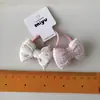 Goma para el pelo de tela dulce estilo coreano para niños, diadema versátil para niñas con estampado floral y de cuadros, con lazo de algodón tridimensional