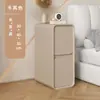 Luz de luxo de madeira maciça mesa de cabeceira estilo creme simples moderno pequeno armário de cabeceira do quarto 20cm Gap armário super estreito
