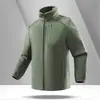 Chaqueta polar unisex en color azul oscuro, gris oscuro, verde militar, color caramelo, negro para invierno, primavera y otoño