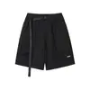 Pantalones Cortos de Trabajo Estilo Americano para Hombre y Mujer, Verano 2026, Cordón Estilo Cinturón, Cintura Elástica Casual, Pantalones Cortos Deportivos de Cinco Puntos Holgados