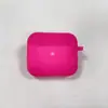 Adecuado para funda de auriculares Airpods3, Nueva funda Bluetooth para auriculares de tercera generación de Apple, Funda de silicona fina de una sola pieza de color sólido con hebilla