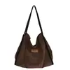 Bolso Tote de Gran Capacidad con Estampado de Leopardo Retro para Mujer Otoño 2025 Nuevo El Más Fácil de Combinar Bolso Cruzado de Hombro Único Casual Empalmado