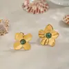 Amazon Europeo y Americano retro lujo alta gama anillo joyería al por mayor flor incrustada turquesa africana anillo de oro mujer
