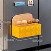 Lindo Estante de Almacenamiento con Ventosa Magnética de Bloques de Construcción para Lado de Refrigerador de Cocina, Película para Condimentos, Estante de Almacenamiento Multifuncional, Caja de Almacenamiento