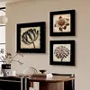 Pintura Decorativa de Restaurante Francés de Lujo Estilo Medieval, Arte de Pared para Cabecera Estilo Artístico, Arte de Nicho Pintura Colgante Floral para Sala de Estar