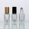 Em estoque 5ml Transparente Quadrado Frasco Creme para os Olhos Rolo Bead Garrafa Corpo Loção Garrafa de Vidro Perfume Engarrafado Bead Frasco de Óleo Essencial