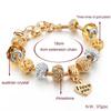Pulsera de oro KC con colgante de corazón de melocotón y cuentas de aleación de bricolaje Panjia de eBay, una generación de Amazon transfronterizo