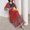 Vestido Floral de Algodão e Seda de Manga Curta, Vestido de Viagem de Verão Simia, Vestido de Praia Tailandês, Estilo Étnico