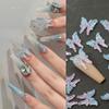 Manicura de celebridad en línea estilo ins joyería de uñas de mariposa líquida Super hada fina Flash Perla degradado lazo joyería de uñas