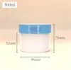 Pote de creme PP fosco com tampa flip-top, pote plástico pequeno de boca larga com cantos arredondados, 100-400g, frasco dispensador para máscara facial e máscara de argila