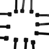 Bridas de Nylon Autocierre Serie Hbl50 Blanco y Negro Bicolor Plástico para Agrupar Cables Correas Multiespecificación