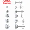 Venta Caliente Transfronteriza Pendientes de Acero de Titanio con Circonita Pequeños Versátiles Pendientes de Pedrería Sencillos Traje Pendientes de Clavo para Cartílago de Oreja Hombres y Mujeres para Mujeres