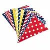 Banderines triangulares coloridos para fiesta de cumpleaños de bebé, pancartas de decoración para jardín de infantes, banderines triangulares de colores, en stock del fabricante