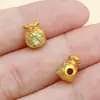 Contas Espaçadoras de Liga Estilo Chinês Sorte e Fortuna com Caractere "Fu", Lótus, Nó Chinês, Lingote de Ouro, Repolho Acessórios para Joias DIY Atacado