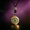 Directo de fábrica: Colgante de concha Gahu de animal del zodíaco estilo antiguo, collar cultural y creativo para hombres y mujeres, accesorio de concha protector