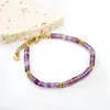 Pulseira Retrô de Ágata Indiana Colorida de Nicho Transfronteiriça Aço Inoxidável Multicor Joia de Pulseira de Luxo Leve de Alta Qualidade