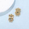 Colgante de Oso de Perla Accesorios para Colgante Aleación Simple Diamante Accesorios de Joyería Pendientes DIY Pulsera Collar Ropa