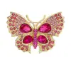 Broche de Mariposa de Cristal de Lujo Ligero de Moda Más Vendido en Europa y América, Nuevo Pin de Broche de Moda Transfronterizo, Accesorio para Ropa de Mujer