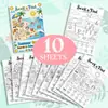 Nuevo producto transfronterizo: 10 hojas/paquete, libro para colorear con tema de playa de verano, papel para dibujar con divertidos garabatos y juegos de rompecabezas