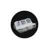 Caja de almacenamiento de plástico transparente fija de 6 compartimentos para fabricantes, caja clasificadora multi-compartimento para cuentas, uñas, joyería