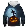 Moletom Casual com Capuz Estampado Digital 3D de Abóbora Popular Europeia e Americana para Halloween Venda Direta da Fábrica para Adultos