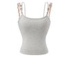 Venta al por mayor de Ropa de Mujer Transfronteriza Verano 2025 Nuevo Estilo Camisola con Almohadillas para el Pecho, Top Camisola Delgado y Sexy Decorado con Flores