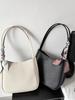 Bolsa de ombro única de couro de vaca de primeira camada feminina, grande capacidade, bolsa de compras simples, moda feminina, bolsa de viagem prática, couro macio
