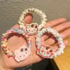 Lindo Peluche de Gato a Cuadros Azules Anillo para el Cabello Dulce Suave Lindo Estilo de Niña Cuerda para el Cabello para Cola de Caballo Accesorios Accesorios para el Cabello Otoño e Invierno Nuevo
