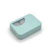 Estuche para Lentes de Contacto de Color Sólido Estilo Simple Corazón de Chica Ins con Espejo Caja para Lentes de Contacto Doble Estuche de Compañero para Pareja Paquete de Dos Pares