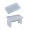 Set de Moldes para Posavasos de Resina de Cristal DIY Amapola Set de Posavasos Rectangulares Soporte de Exhibición Rectangular Molde de Silicona