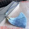 Accesorios para Joyería DIY Nudo Chino Colgante para Coche Conjunto Combinación Seda de Hielo Luminoso Doble Borla Colgante de Cintura