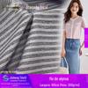 Em estoque fio-tingido tira jacquard tecido Elisa linha de linho 200g poliéster amônia moda camisola jaqueta tecido