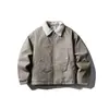 Ropa Vintage 25 Invierno Nuevo Estilo Retro Cuello de Borrego Sintético Chaqueta de Algodón para Hombres y Mujeres, Abrigo Desestructurado Engrosado y Cálido