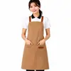 Delantal Impermeable y a Prueba de Aceite con Correas de Hombro Ajustables, Bolsillos Grandes y Delantal de Trabajo Duradero que Admite Personalización con Logo Personalizado