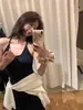 Roupa Exterior Estilo Americano Estilo Spice Girl com Bojo Alça de Topo Feminino Verão Anti-caminhada Leve Top Base Colete em L Forma Roupa Íntima Costas Bonitas