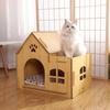 Nido para Gato Casa para Cuatro Estaciones Tipo Casa Mascota Interior y Exterior Casa de Madera para Perro Perrera para Razas Pequeñas y Medianas Cama para Perro Teddy Golden Retriever Jaula para Gato