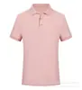Camisas tipo polo de algodón puro rosa Uniformes hechos a medida Camisetas Uniformes de escuela de verano Conjuntos de manga corta Uniformes de clase grupal Camisas culturales con estampado de logo